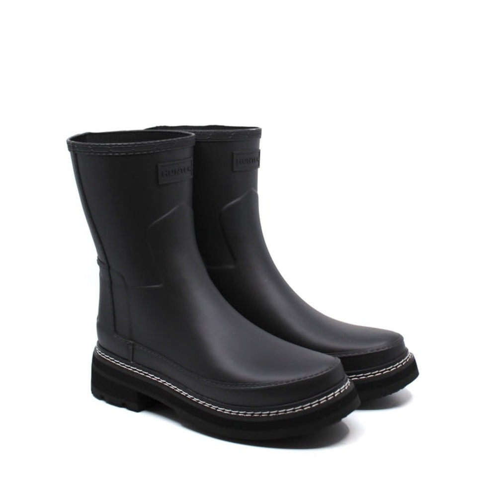 Hunter Refined stitch detail short rain boots